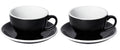 Loveramics - Egg Cappuccinokop met schotel - Set van 2 - 250ml - Zwart