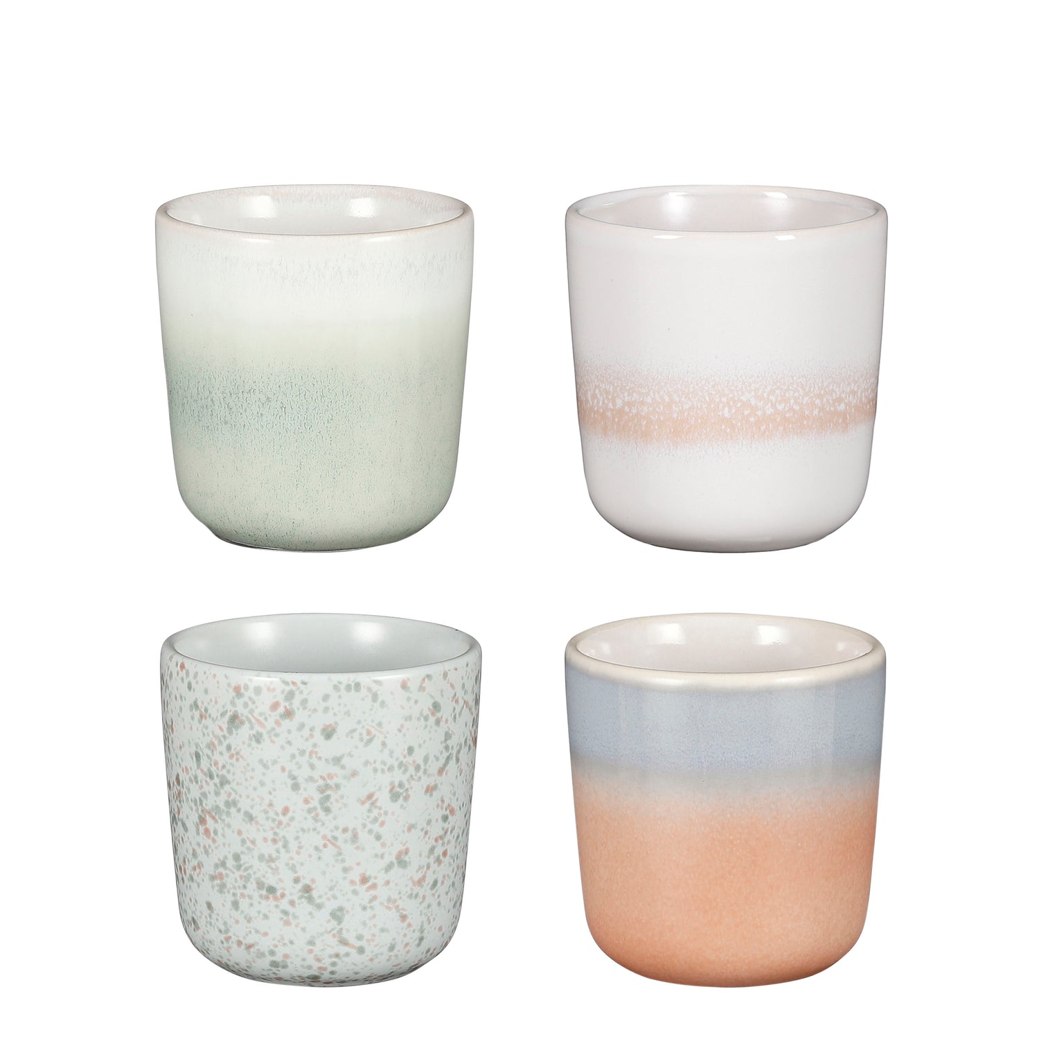 Mica Decorations Tanzi Beker Set van 4 Lichtbruin