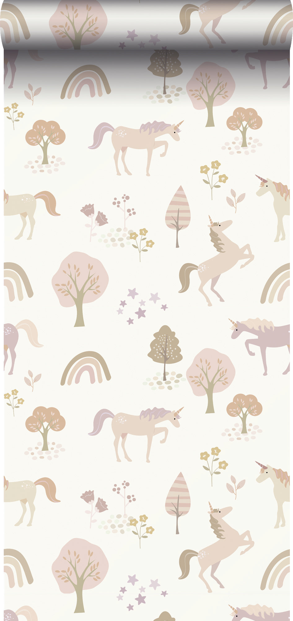 ESTAhome behang unicorns beige en zacht roze - 0.53 x 10.05 m - 139503