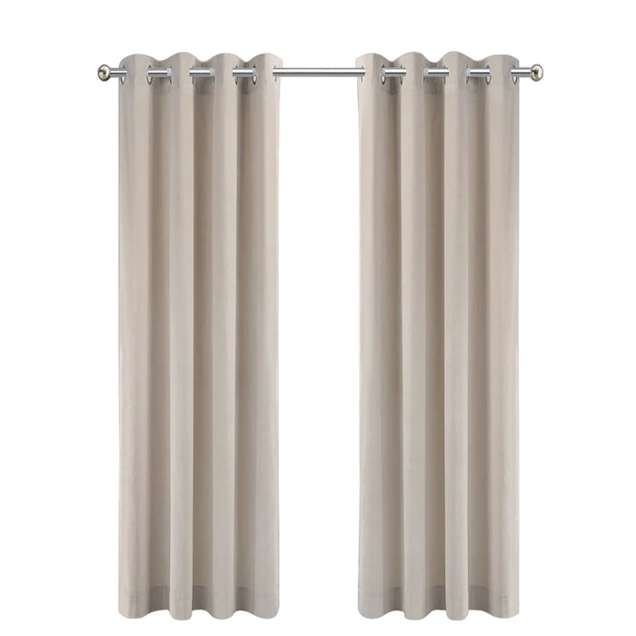 LW Collection Kant en klaar gordijnen beige 290x270cm