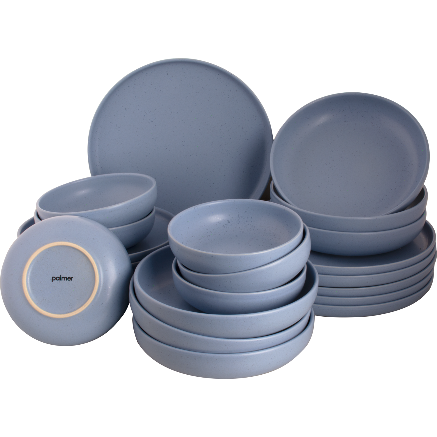 Palmer Serviesset Sandy Loam Stoneware 6-persoons 24-delig Blauw