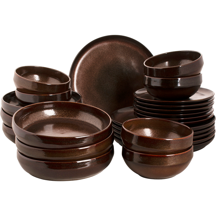 Palmer Serviesset Bama Copper Stoneware 6-persoons 24-delig Koper