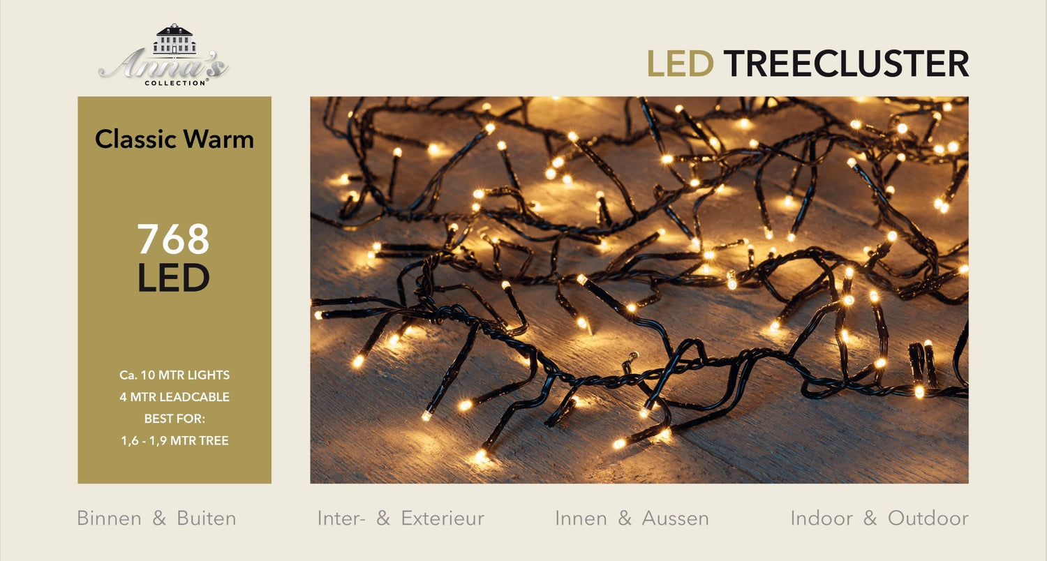 Anna's Collection 1,6-1,9m treecluster 10m|768led classic warm Anna's