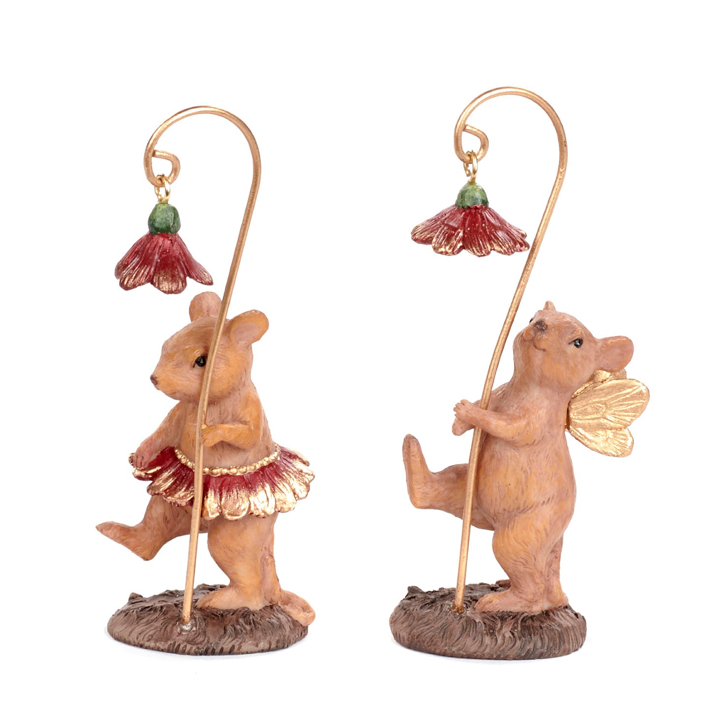 Goodwill Muis met Bloem Rood-Bruin 11,5 cm Ass. van 2 stuks