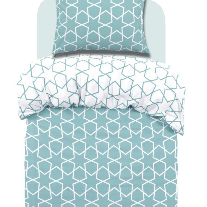 Day Dream Floor dekbedovertrek 140x200|220 cm blauw