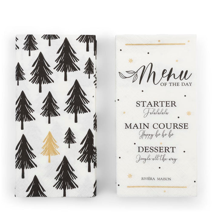 Riviera Maison Paper Napkin Christmas Menu -  16.5x8.0x2.0 cm