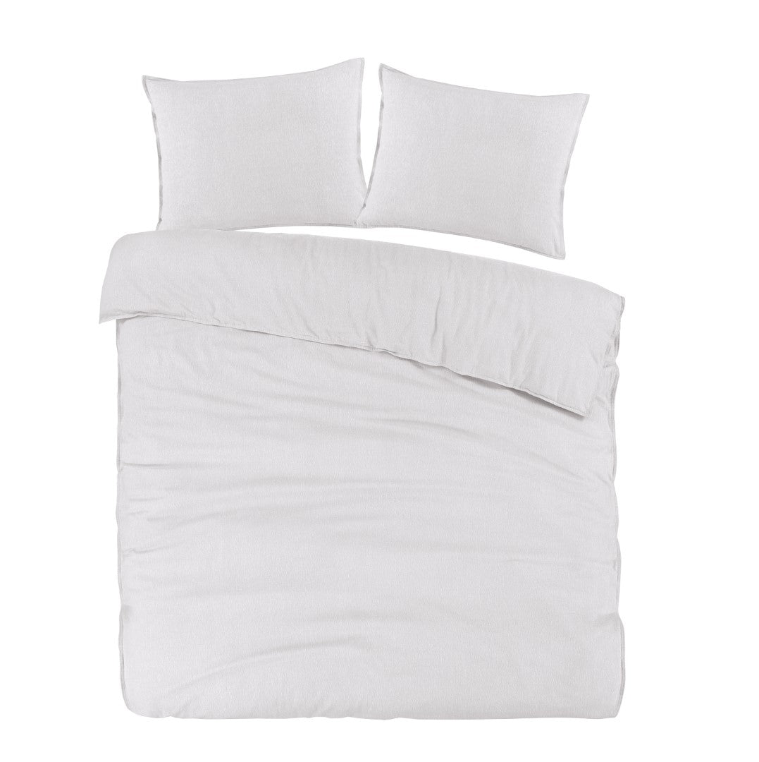 Day Dream Uni Flanel dekbedovertrek 240x200|220 cm wit