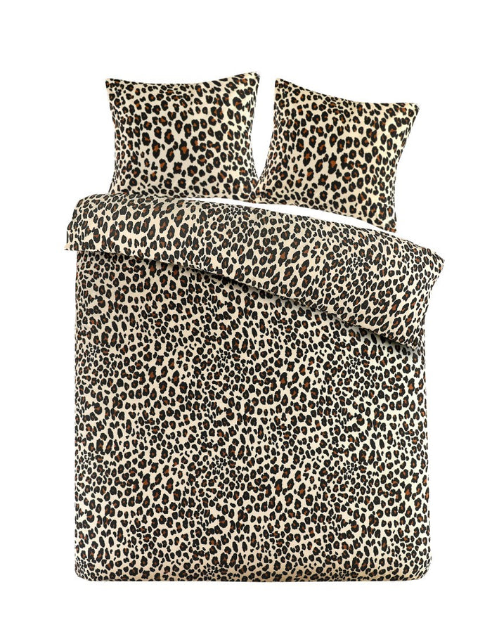 Day Dream Panter Flanel dekbedovertrek 240x200|220 cm beige