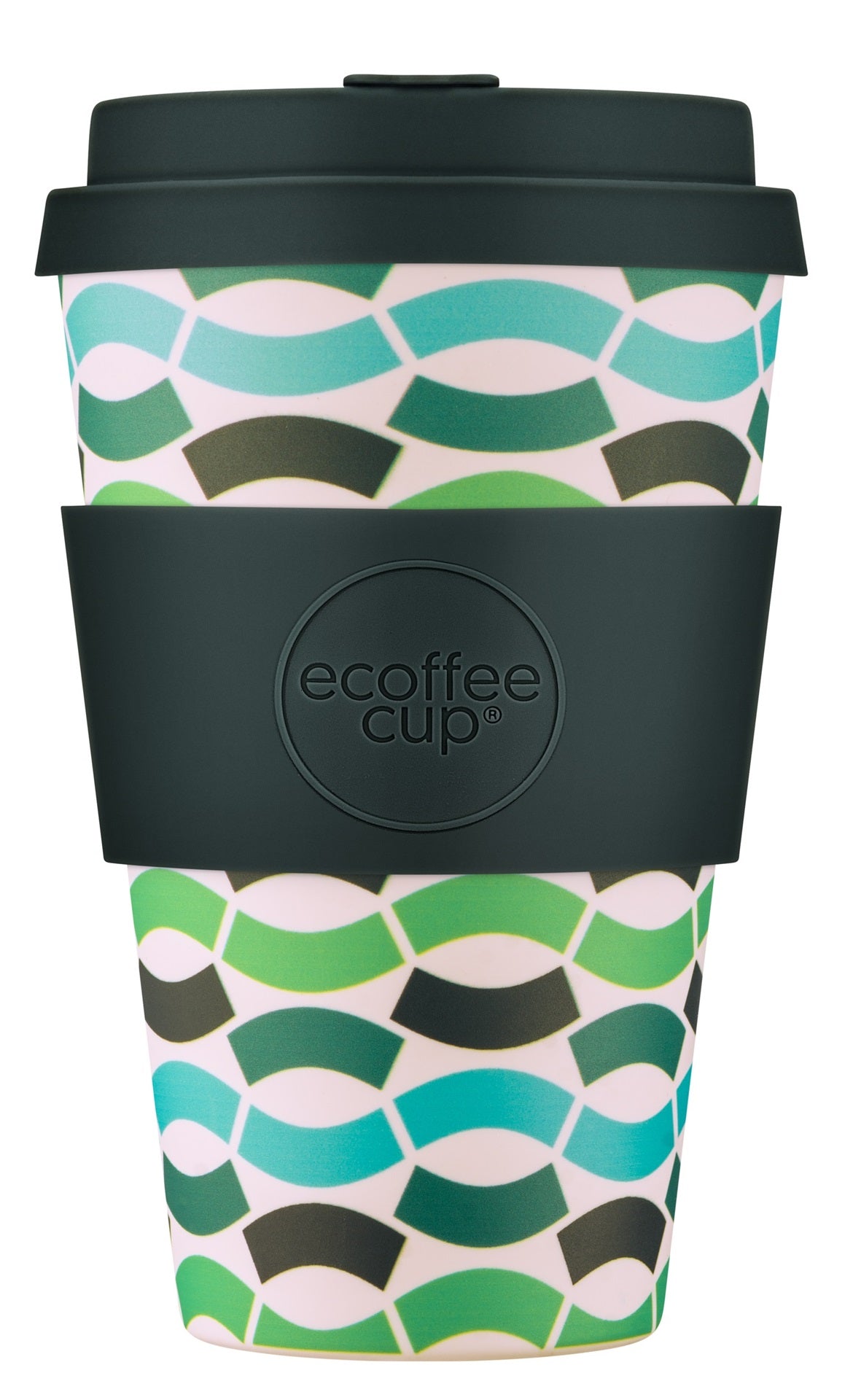 Ecoffee Cup Bloki Balentina- Koffiebeker to Go 400 ml Groen Siliconen