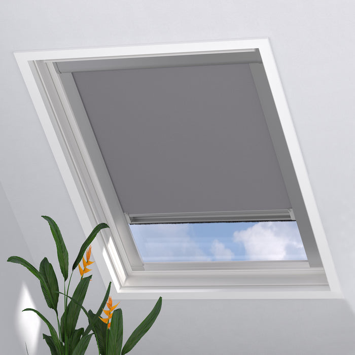 Dakraam Rolgordijn Pure Verduisterend Light Grey voor Velux: MK06