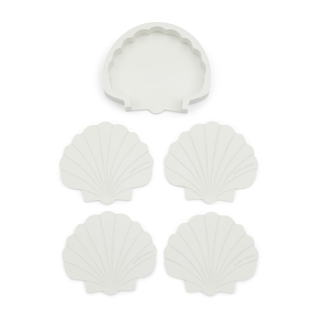 Riviera Maison Coast By Coast Coasters 4 pieces -  11.5x13.5x3.5 cm
