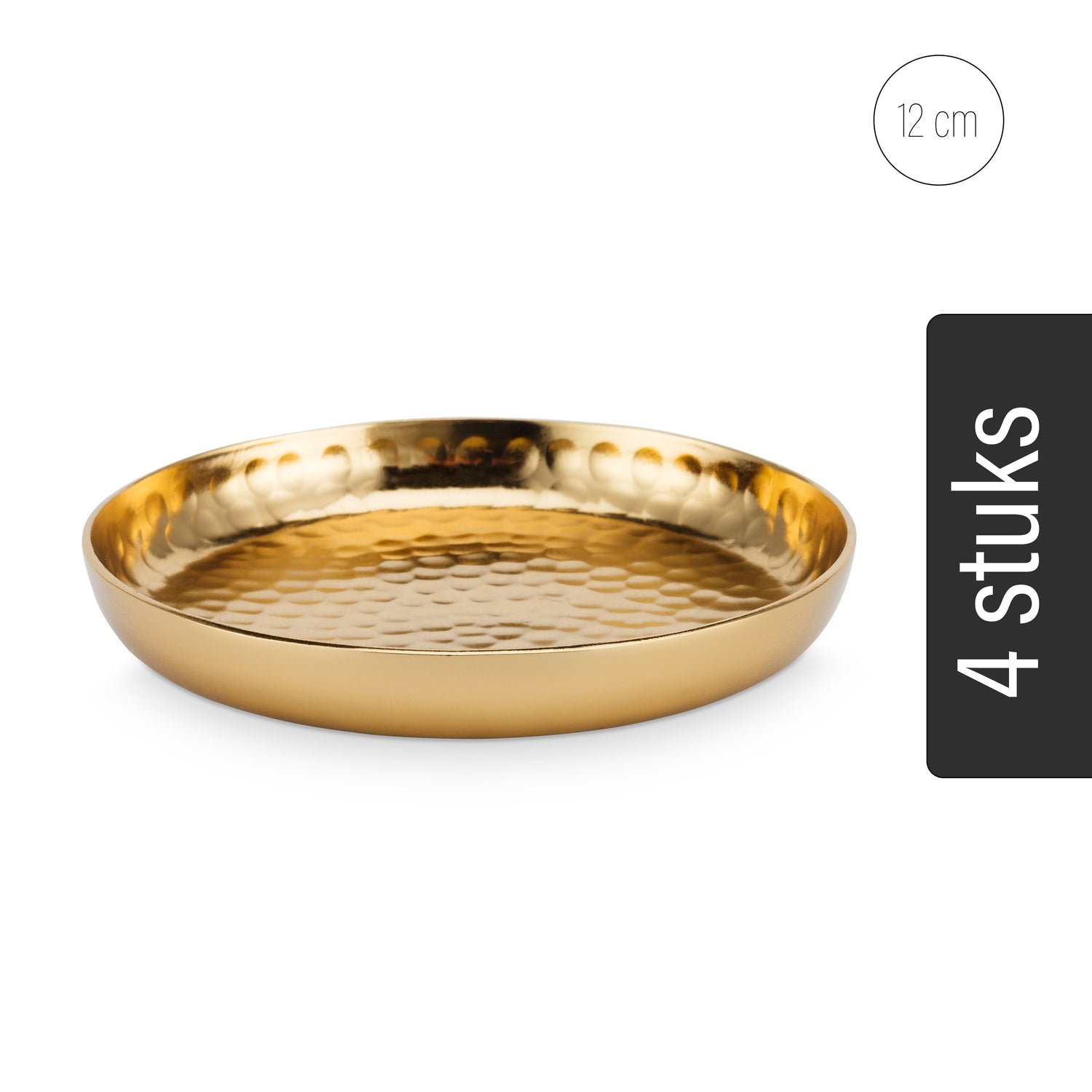 vtwonen Onderzetters - Set van 4 - Goud - Metaal - Ø 12cm