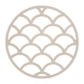 Krumble Siliconen pannenonderzetter rond met schubben patroon - Beige