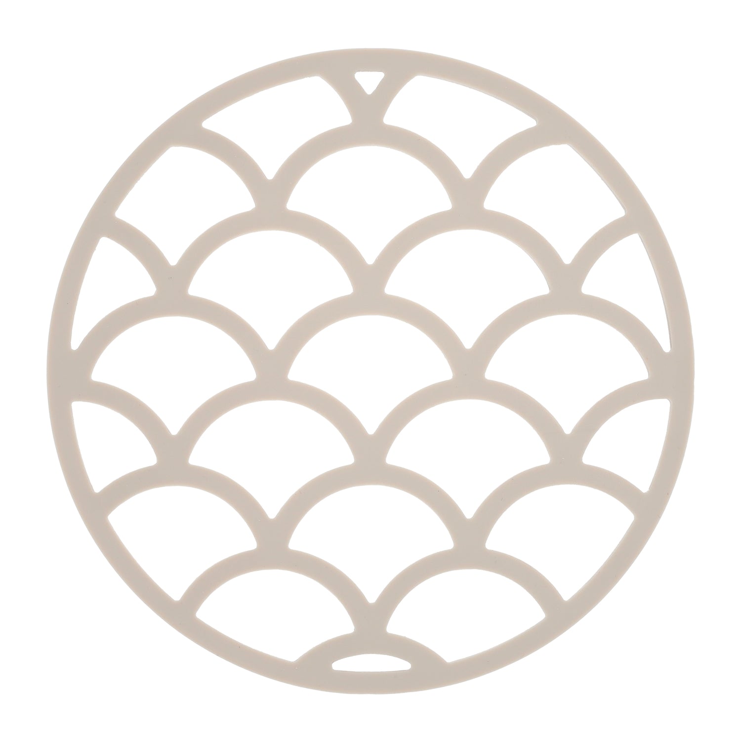 Krumble Siliconen pannenonderzetter rond met schubben patroon - Beige