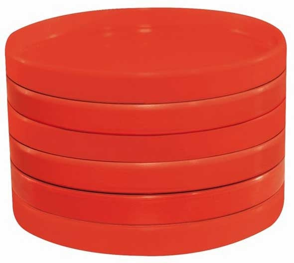 Zak! Designs Party Onderzetters voor glas set van 6, Rood Limited