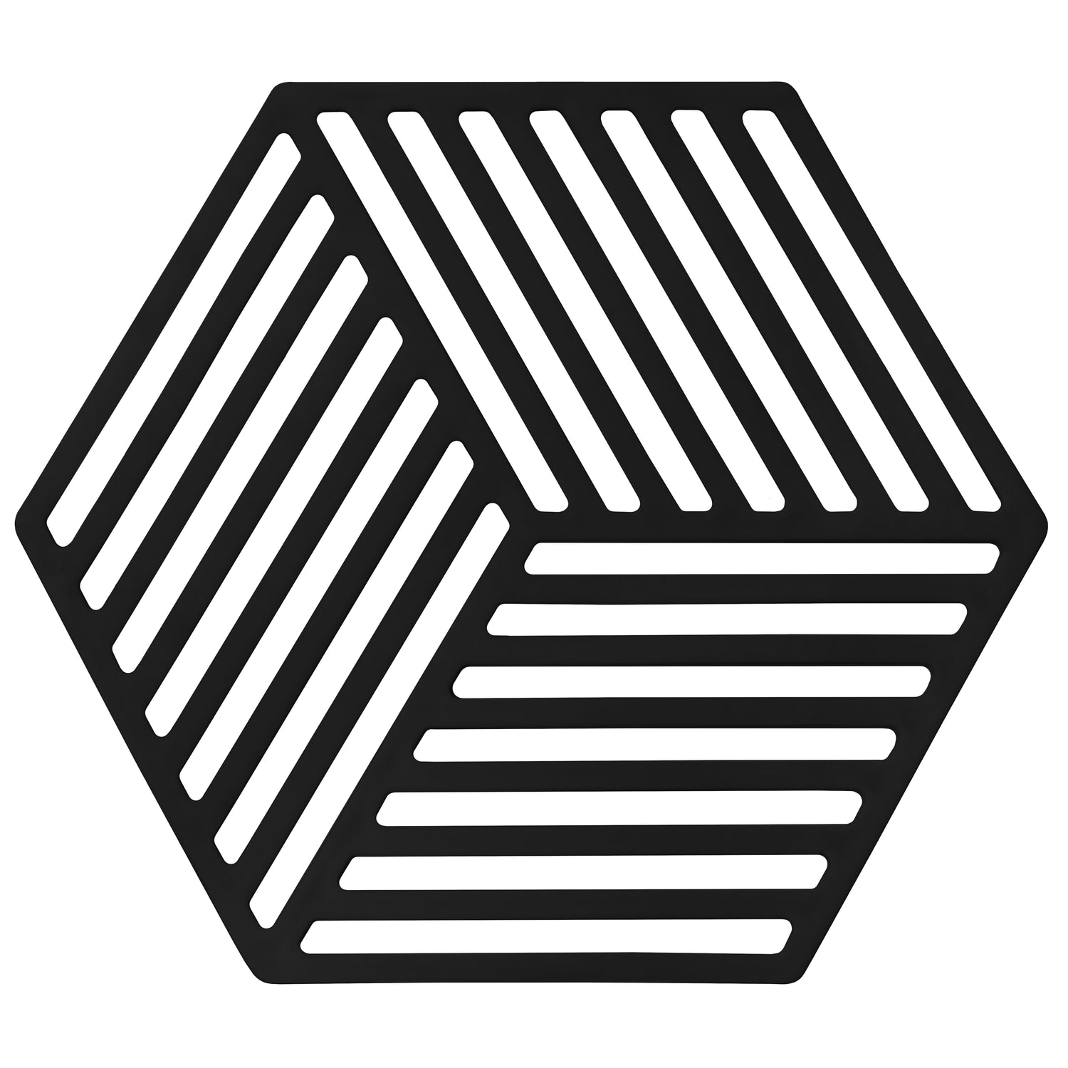 Krumble Siliconen pannenonderzetter Hexagon - Zwart