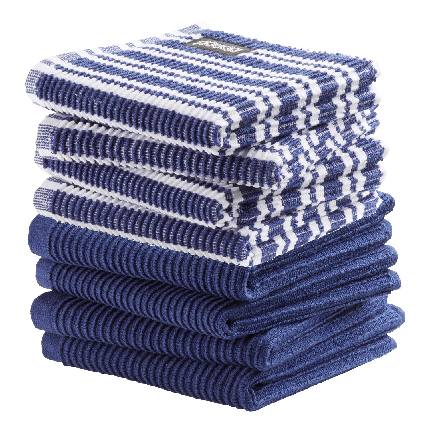 DDDDD combiset vaatdoek basic (4 stuks) + classic (4 stuks) - Blauw