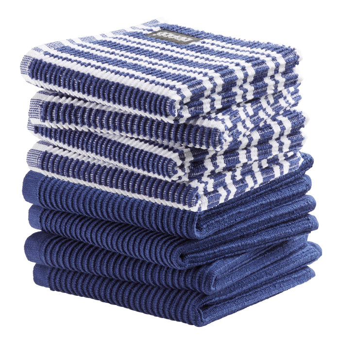 DDDDD combiset vaatdoek basic (4 stuks) + classic (4 stuks) - Blauw