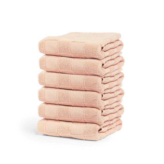 Cinderella Checkmaid - Keukendoek - 50x55 cm - Dusty Pink - Set van 6