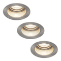 HOFTRONIC 3x Mari - LED Inbouwspots Badkamer IP65 Zilver