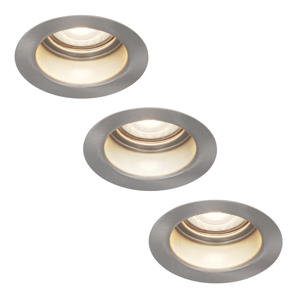 HOFTRONIC 3x Mari - LED Inbouwspots Badkamer IP65 Zilver
