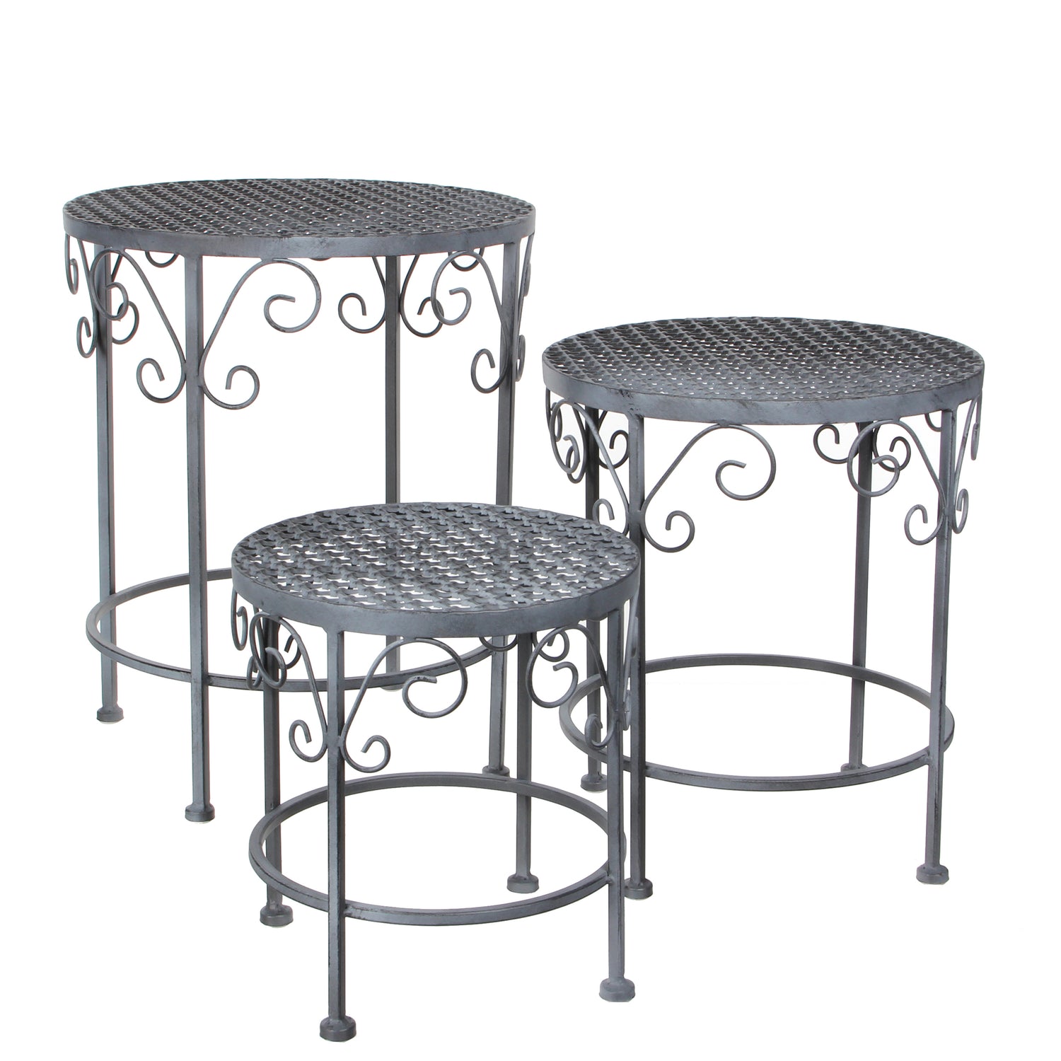 Mica Decorations Provence Plantentafel voor Buiten - Set van 3 - Grijs