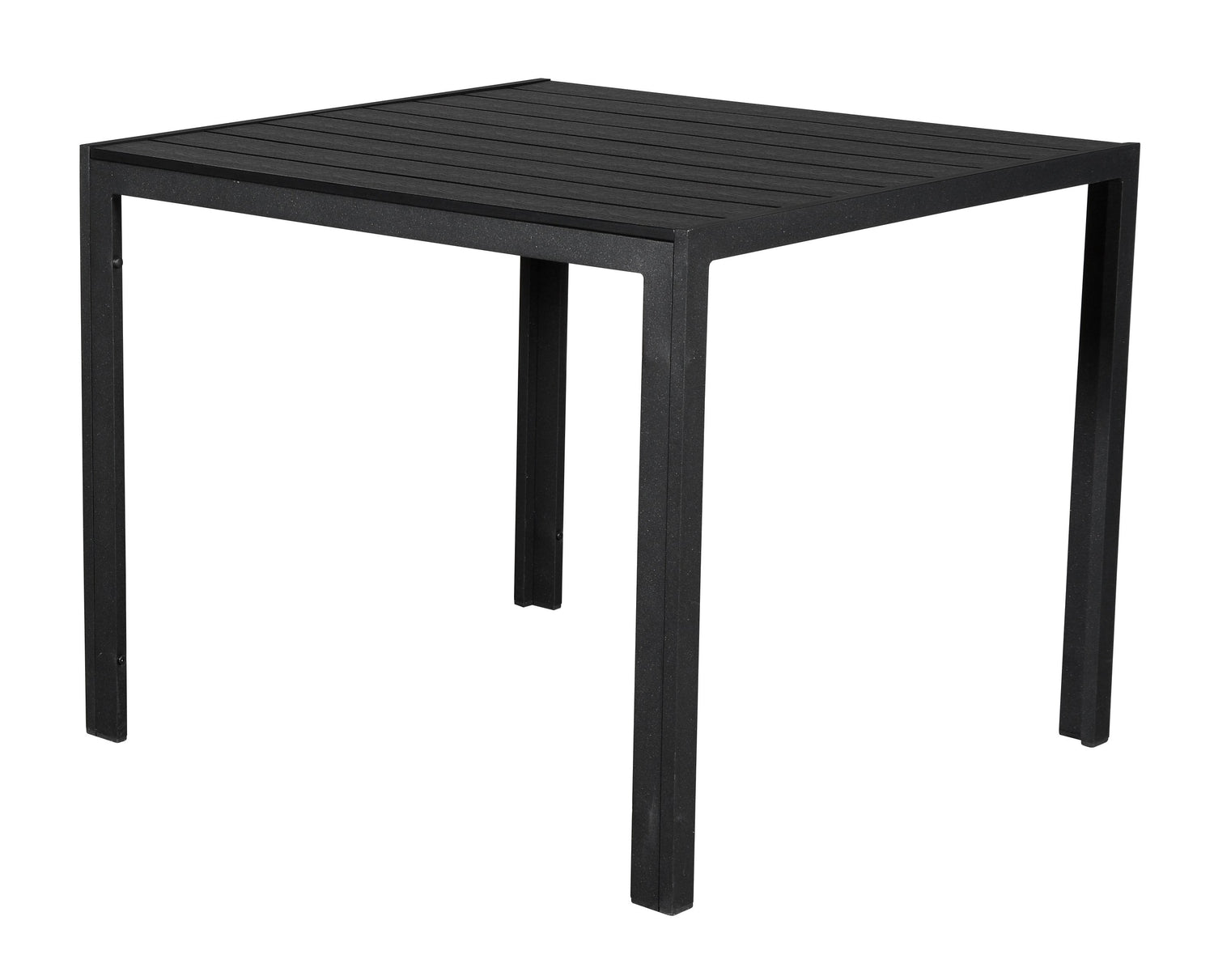 Hioshop Noma tuintafel 90 x 90 cm,zwart en zwart.