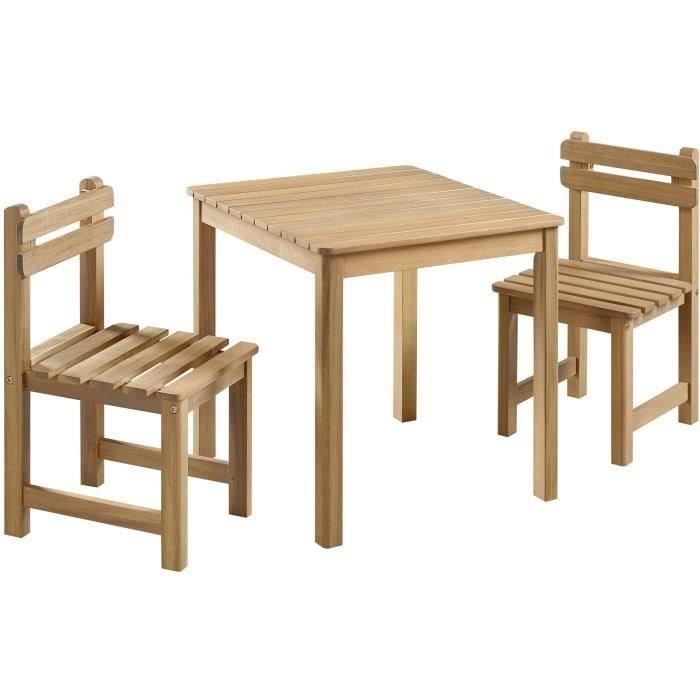 Cstore Tuinset voor kinderen - vierkante tafel 65x65cm en 2 stoelen