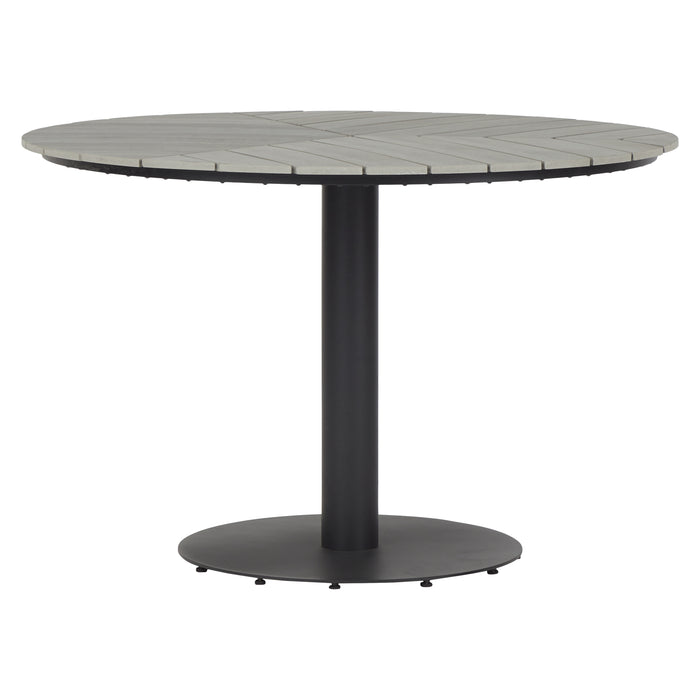 Hioshop Hector tuintafel Ø110 cm grijs.