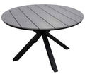 4 Seizoenen Tuinmeubelen Cyprus polywood tuintafel Ø120cm - Grey