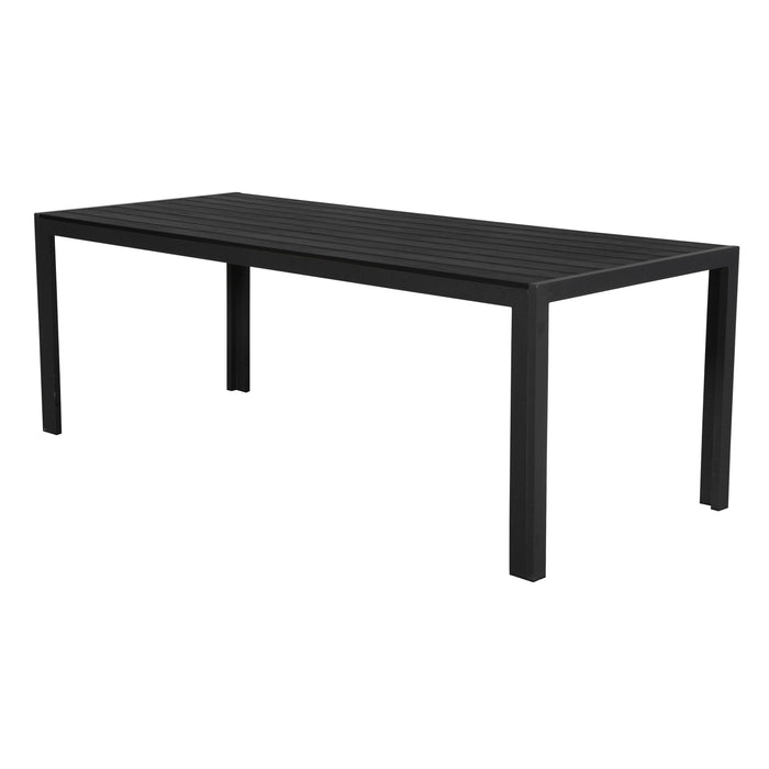Hioshop Fuccy tuintafel, 205 cm zwart|zwart.