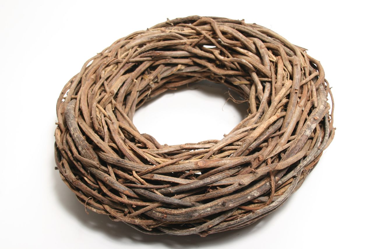 DBT Krans Druiventakken Natural-Bruin - D 65 cm