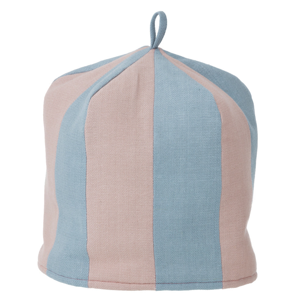 Bungalow katoenen theemuts Saara Tourmaline (roze en lichtblauw)