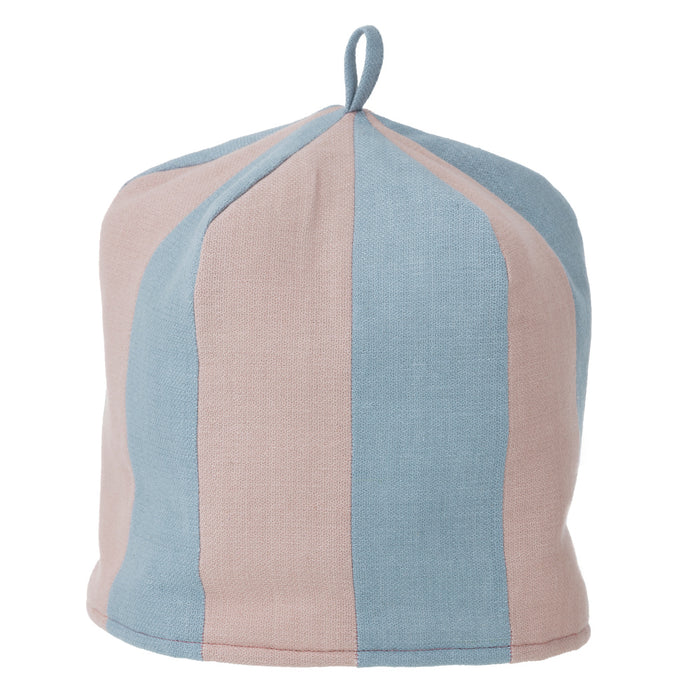Bungalow katoenen theemuts Saara Tourmaline (roze en lichtblauw)