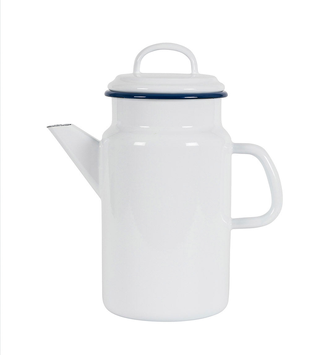 Kockums - Theekan Emaille 2 L, Wit - Kockums