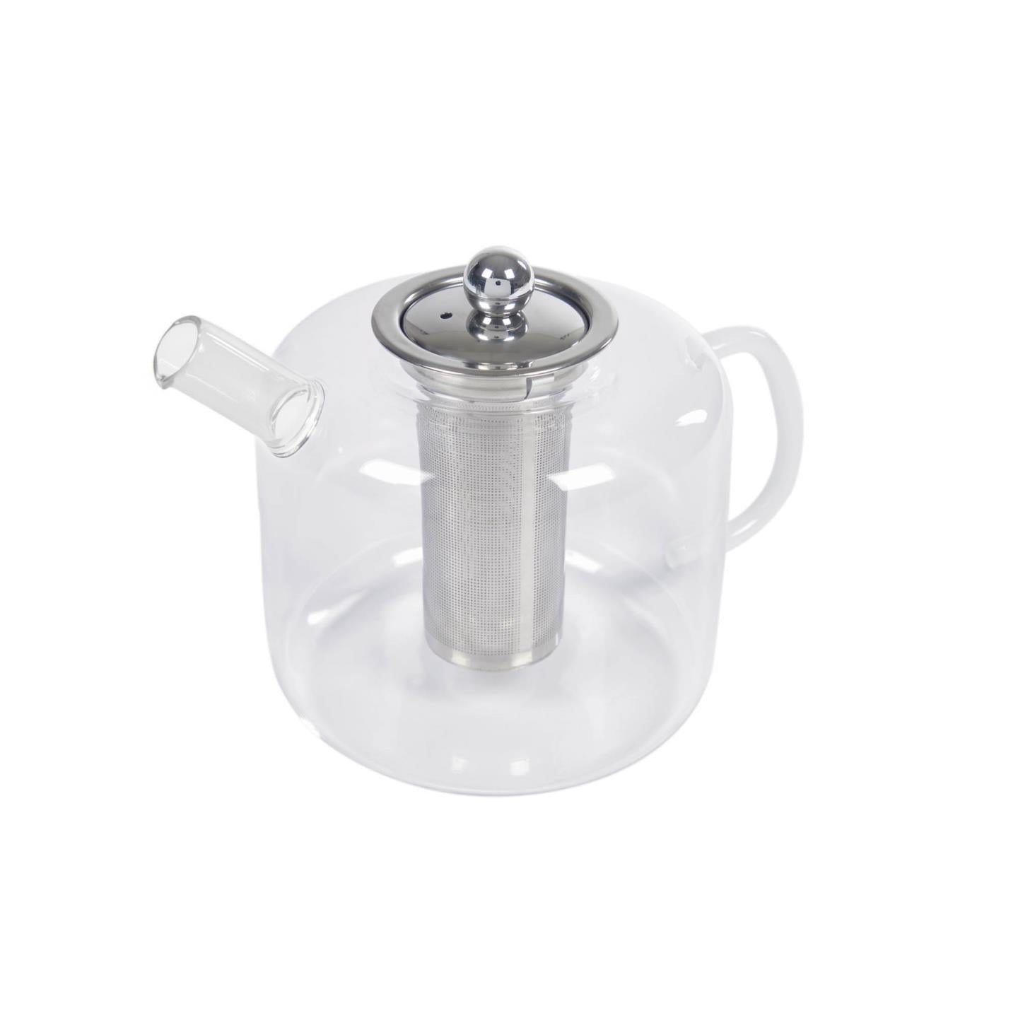 Kave Home - Theepot Laude van transparant en wit glas