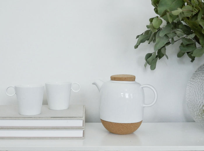 Viva Scandinavia Lauren Theepot Groot 1.2 Liter Wit Porselein