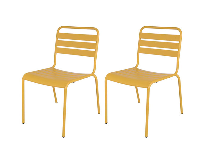 Metalen tuinstoel Max XXL okergeel