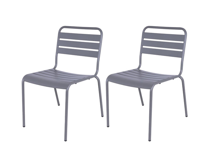 Metalen tuistoel Max XXL muisgrijs