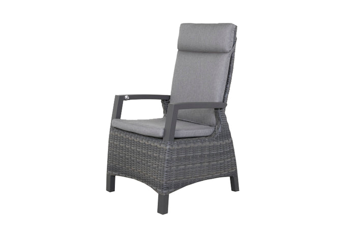 VDG Darwin wicker verstelbare tuinstoel - antraciet