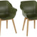 Hartman Sophie Teak Tuinstoel - Set Van 2 - Moss Green