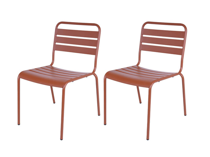 MaximaVida Max metalen tuinstoel roestbruin