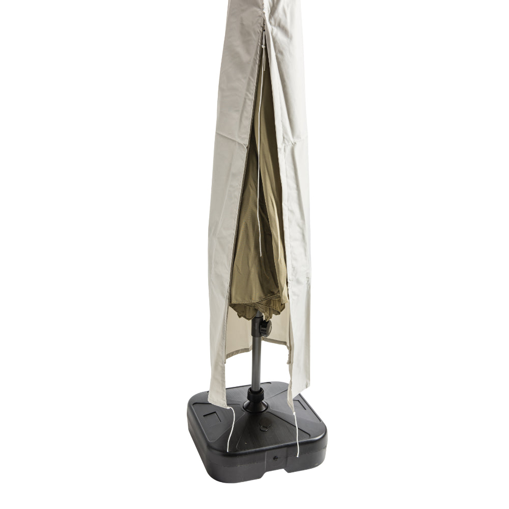 Parasol Beschermhoes uit Stevig Polyester met Rits - Licht Grijs