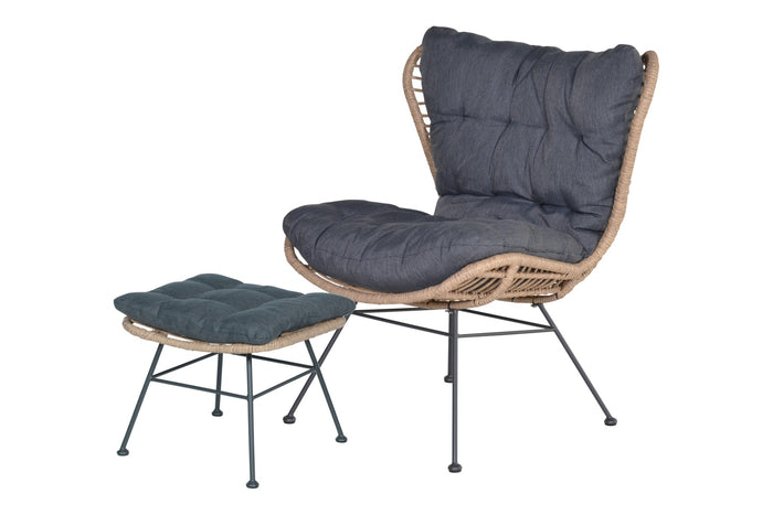 Libelle loungestoel inclusief voetenbank