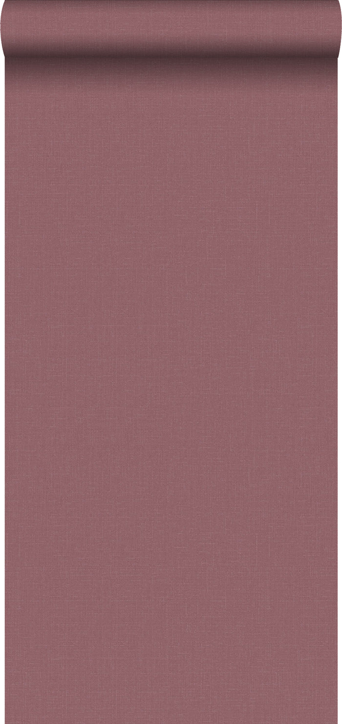 ESTAhome behang linnenstructuur bordeaux rood - 0,53 x 10,05 m - 14874