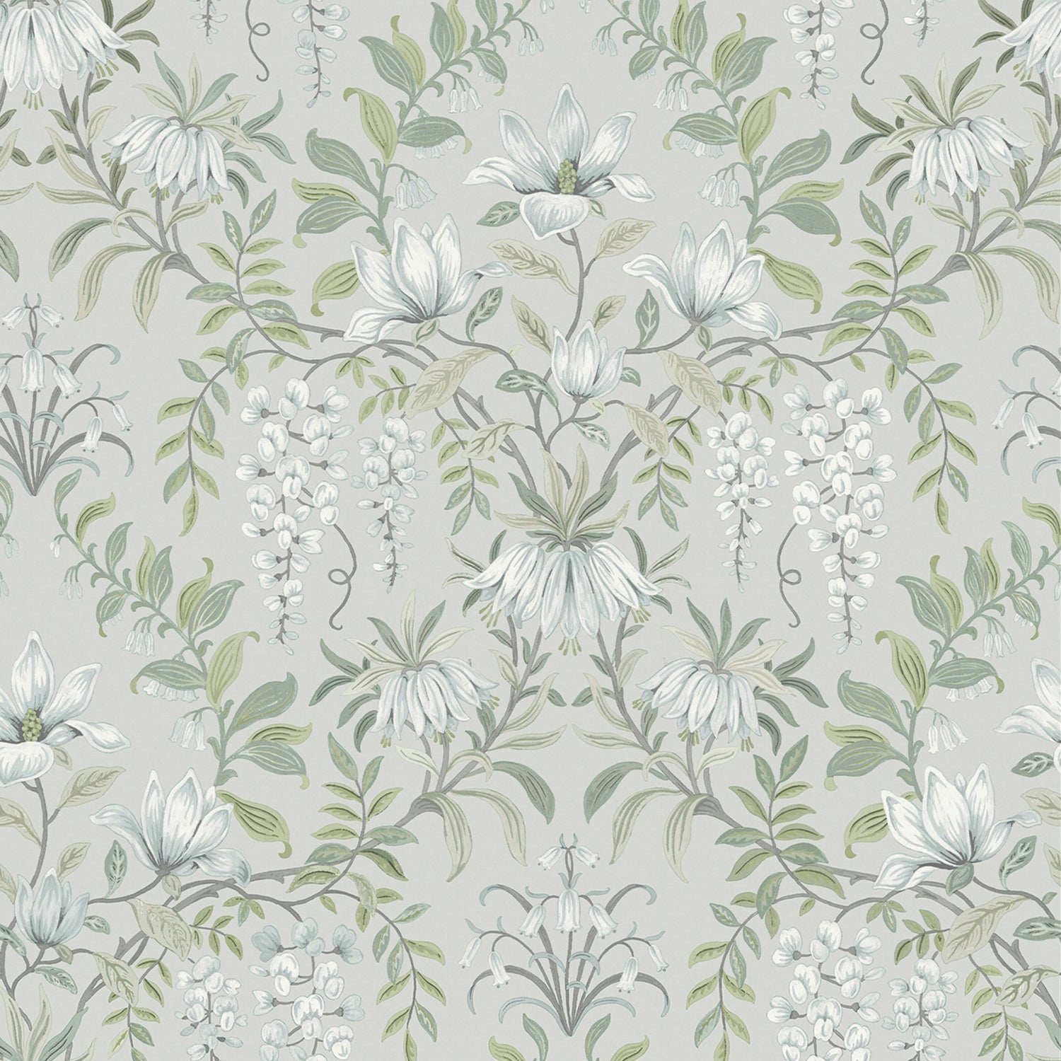 Laura Ashley Parterre Behang - Bloemen - 10mx52cm - Groen