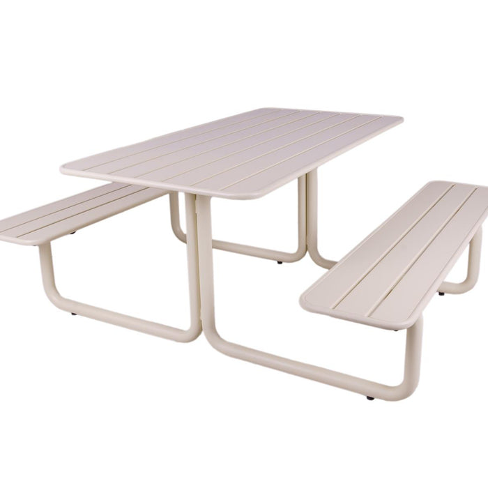 MaximaVida metalen picknicktafel Max ivoor