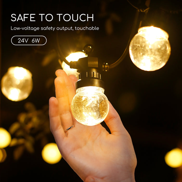 Aigostar 10VRW Lichtsnoer -Lampjes Slinger-10 LED lampjes- 3000K - 8M