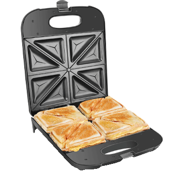 Aigostar Tosti-ijzer - Contactgrill - 1400w - zwart - Dylan