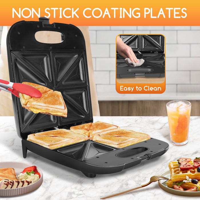 Aigostar Tosti-ijzer - Contactgrill - 1400w - zwart - Dylan